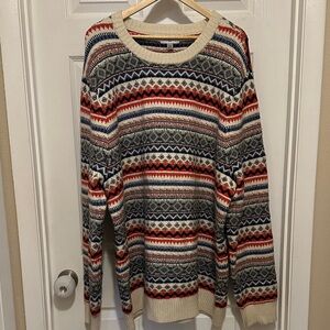 NWT, Goodfellow & Co Striped Crewneck Sweater - Holiday Vibes